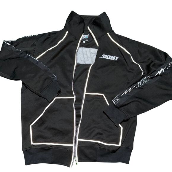Soleboy Mens Black Track Jacket Zip Up XL - Picture 1 of 5
